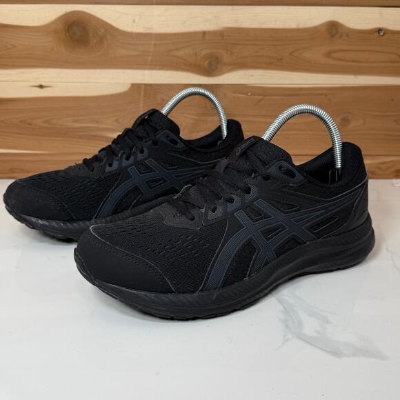 ASICS GEL Contend 8 Running Shoes All Black Athletic Sneakers Women's size 8.5 - Picture 1 of 15
